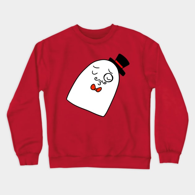 Kissy Dapper Ghost Crewneck Sweatshirt by saradaboru